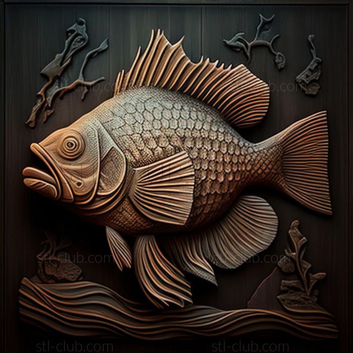 3D model st Tilapia fish (STL)